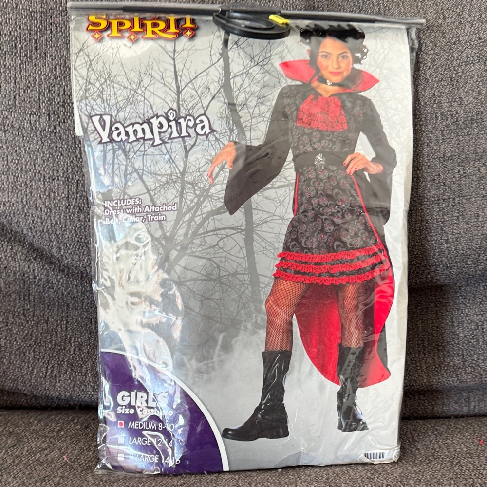 Spirit Vampira Kids Costume - Black and Red
